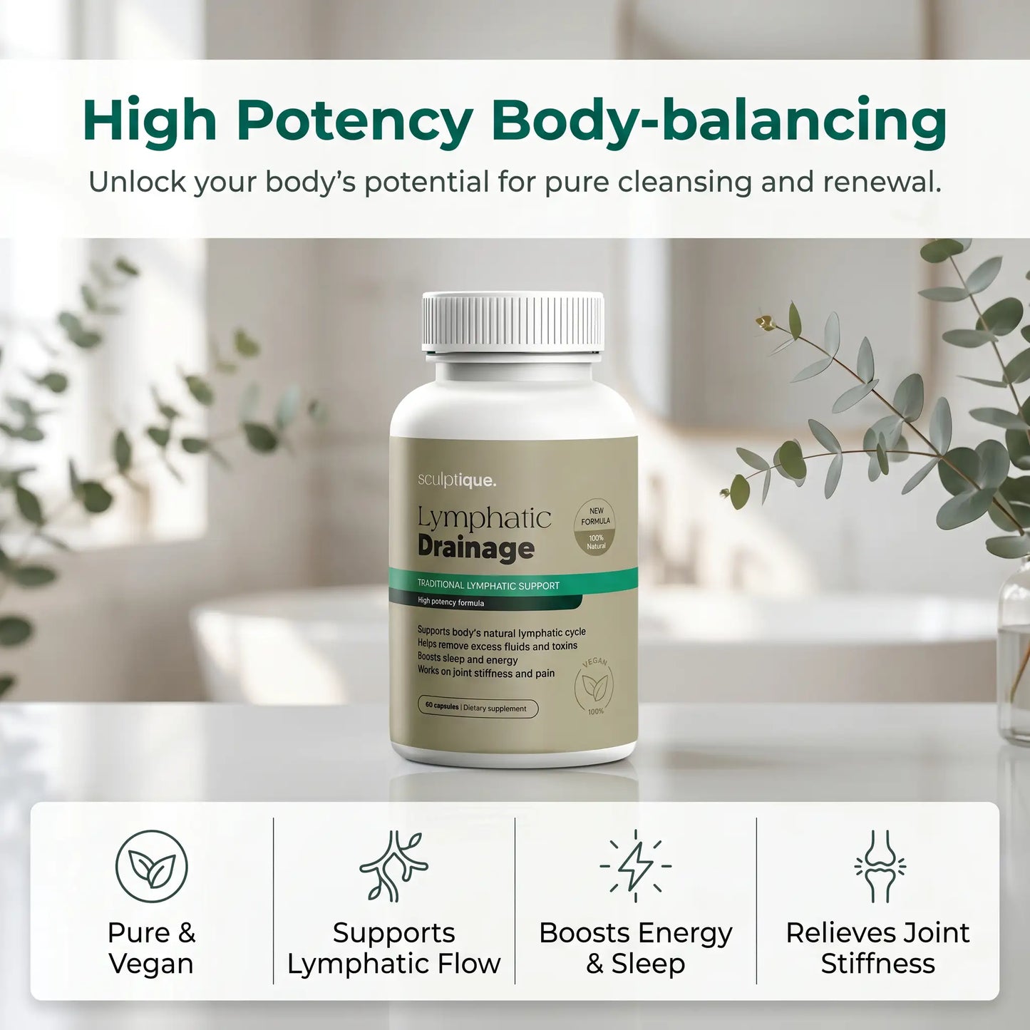 Lymphatic Drainage Herbal Support – 60 capsule