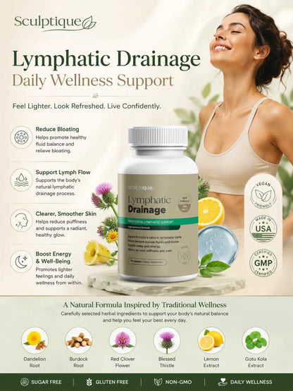 Lymphatic Drainage Herbal Support – 60 capsule
